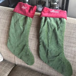 Pottery Barn “Dad & Mom” Christmas Stockings